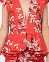 Johanna Ortiz Clothing XXS | US 0 Floral Peplum Dress