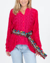 Johnny Was Clothing Small Eyelet Blouse With Belt