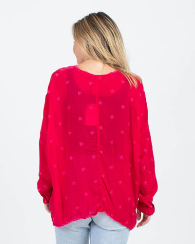 Johnny Was Clothing Small Eyelet Blouse With Belt