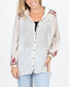 Johnny Was Clothing XS Embroidered Button Down Blouse With Belt