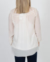 Joie Clothing Small Eyelet Silk Blouse