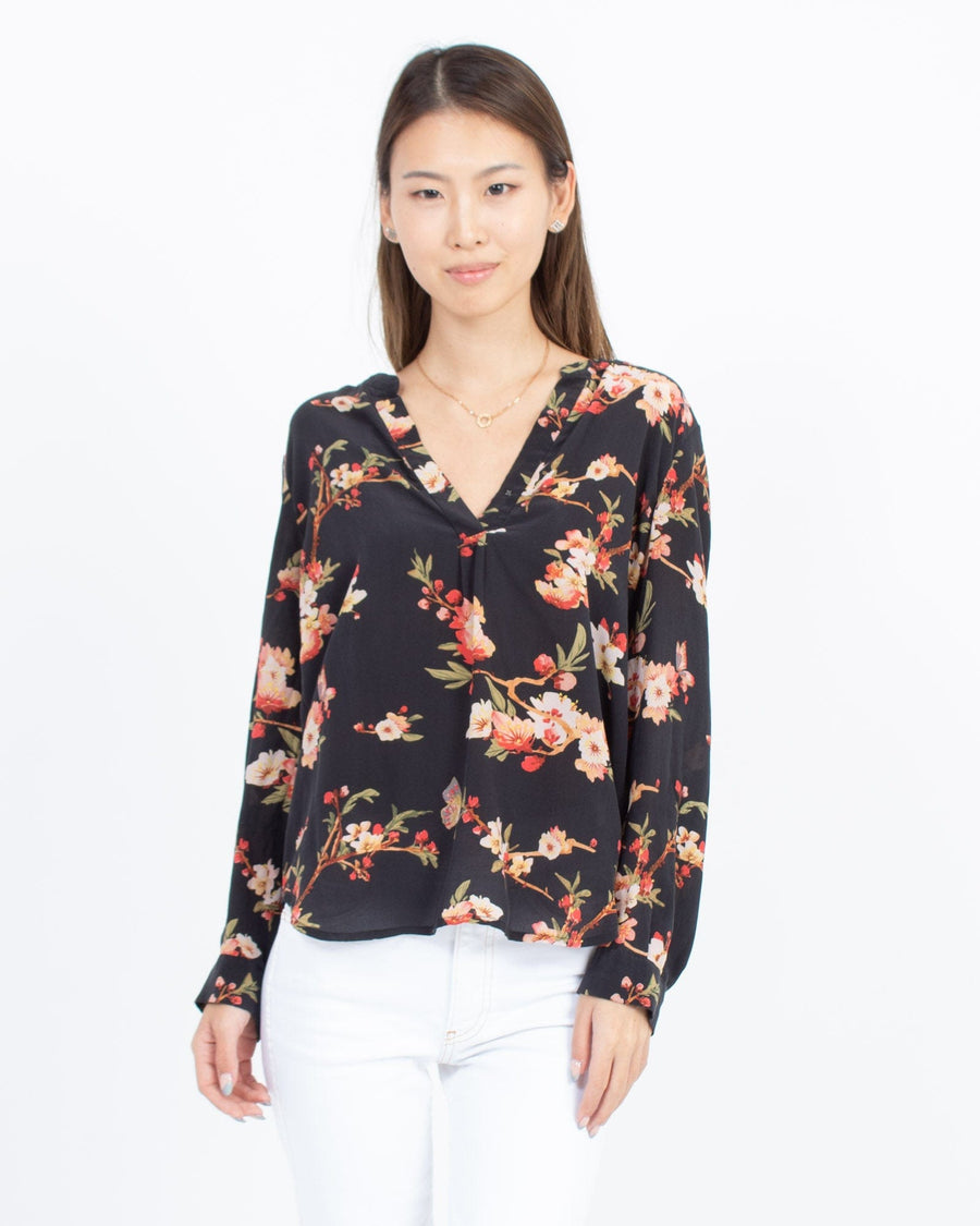 Joie Clothing Small Floral Long Sleeve Blouse