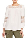 Joie Clothing XS Coastal Embroidered Lace Blouse