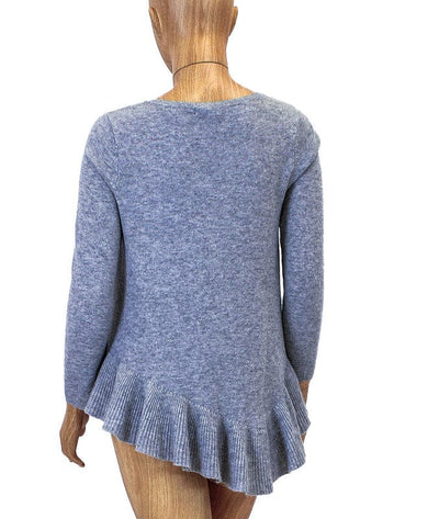 Joie Clothing XS Crew Neck Asymmetric Hem Sweater