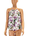 Joie Clothing XS Floral Crew Neck Silk Tank