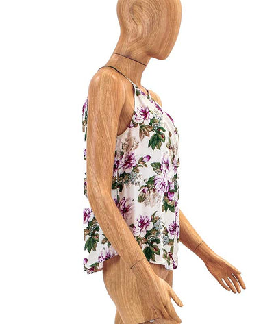 Joie Clothing XS Floral Crew Neck Silk Tank