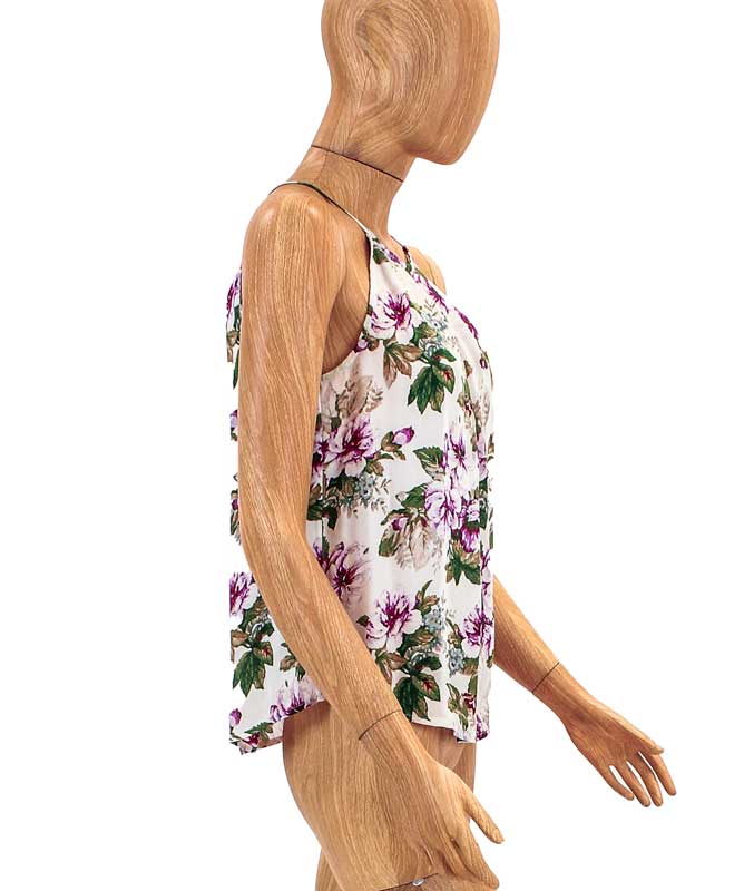 Joie Clothing XS Floral Crew Neck Silk Tank