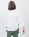 JP and Mattie Clothing Large Embroidered White Top