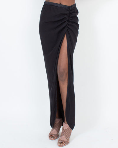 Katie May Clothing Medium Black Silk Skirt