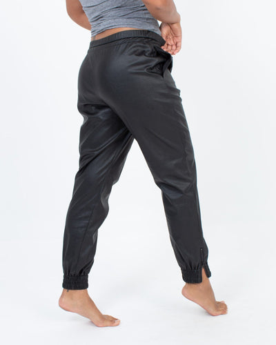 L'Agence Clothing Large Faux Leather Joggers