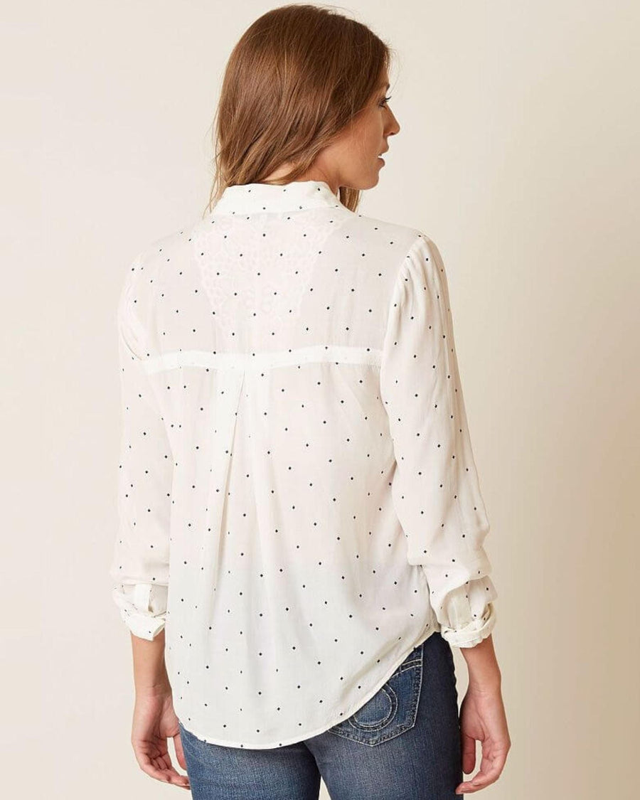 L'Agence Clothing XS Silk Star Print Button Down Top