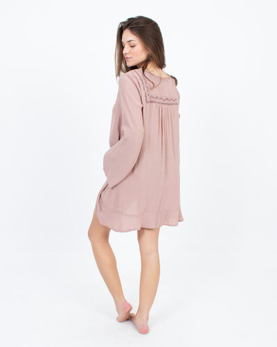 L*SPACE Clothing Small Embroidered Shift Tunic