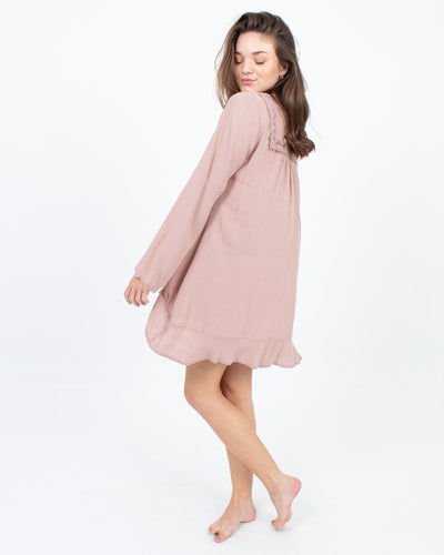 L*SPACE Clothing Small Embroidered Shift Tunic