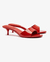 Larroude Shoes Small | 7.5 Greta Mule in Scarlet Patent Leather