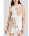 Las Surenas Clothing Medium Las Surenas Greek White Tiger Top