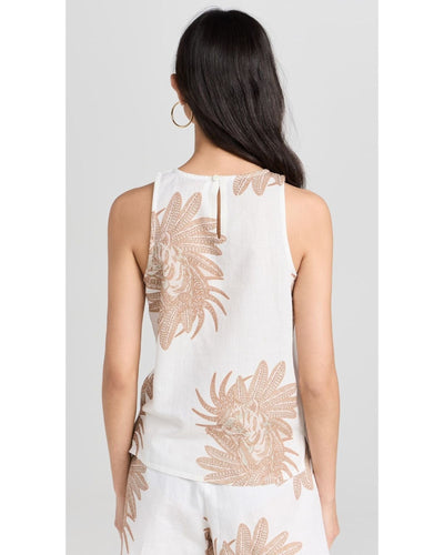 Las Surenas Clothing Medium Las Surenas Greek White Tiger Top