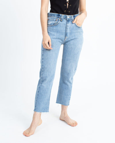 Levi Strauss Clothing XS | US 24 High-Rise Cropped Wide Leg Jeans