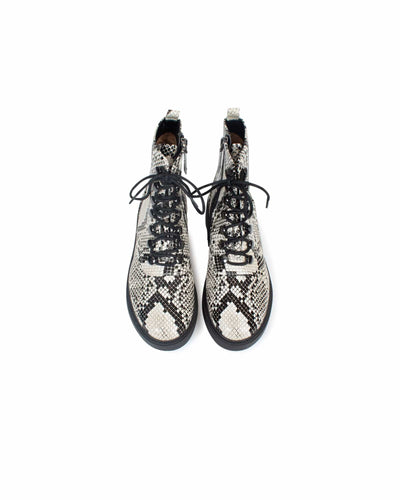 Linea Paolo Shoes Small | US 6.5 Snake Print Moto Boots