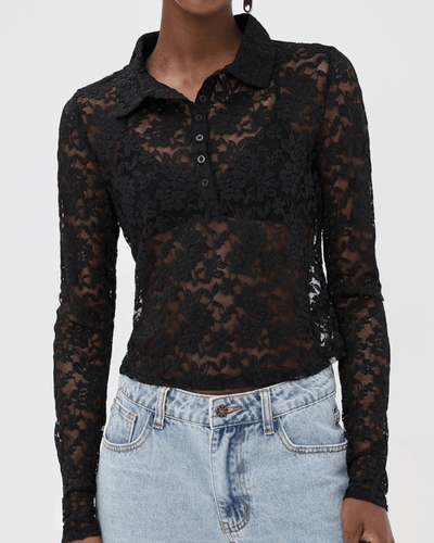 Lioness Clothing Small Black Swan Polo