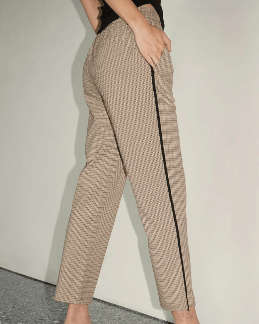 LNA Clothing Medium Kip Houndstooth Striped Track Pant