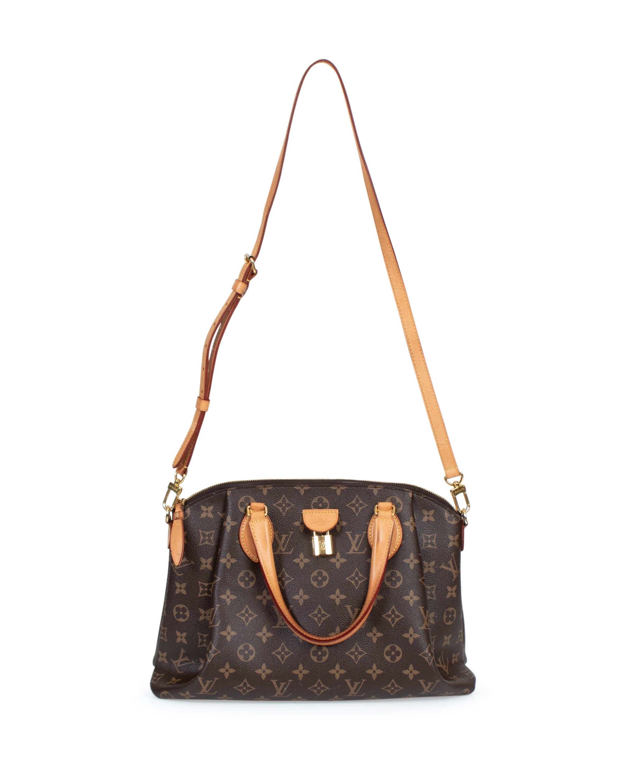 Louis Vuitton Women Rivoli PM Monogram Canvas Shoulder Bag Brown