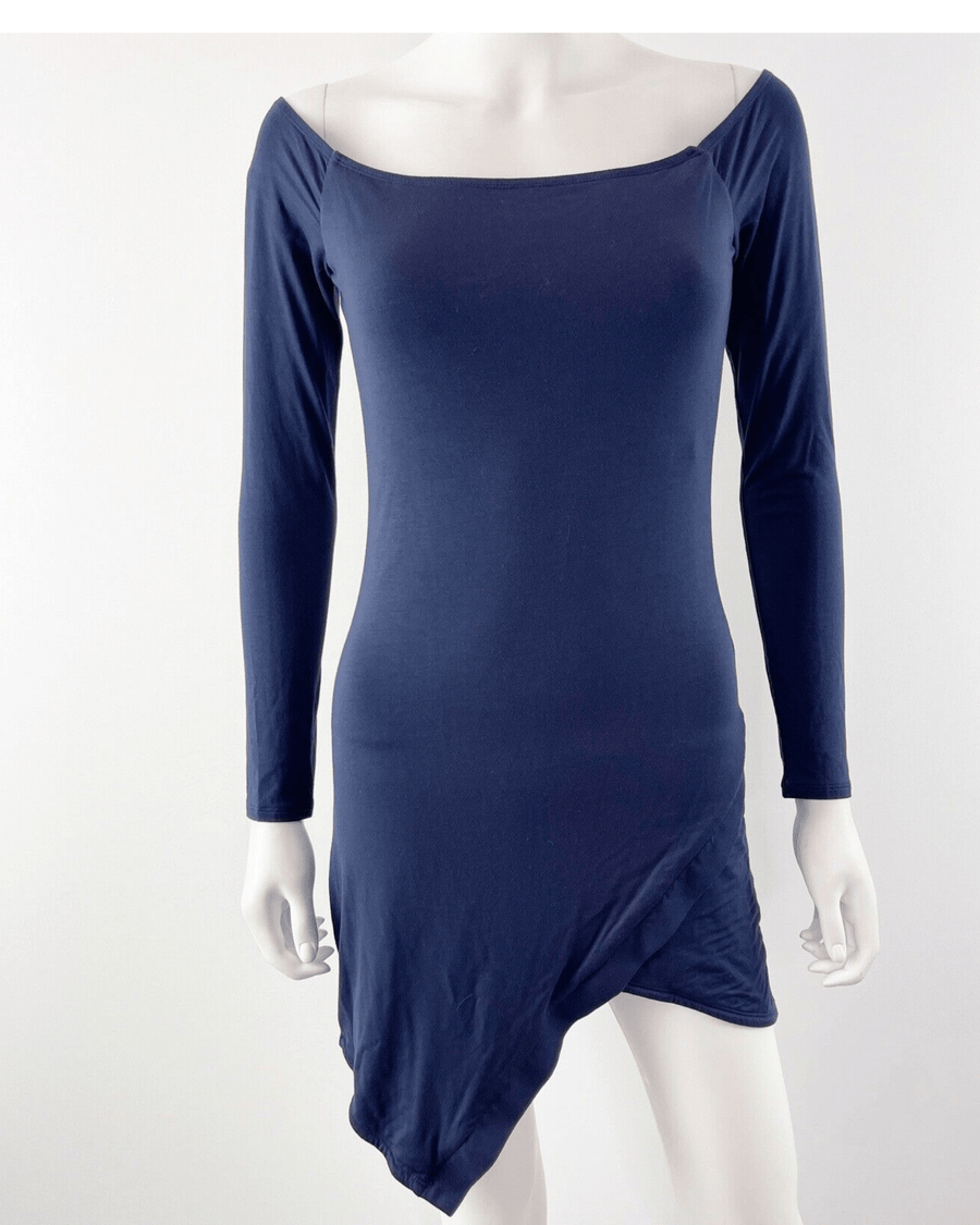 Lovers + Friends Clothing XS Lovers + Friends Navy Blue Long Sleeve Boat Neck