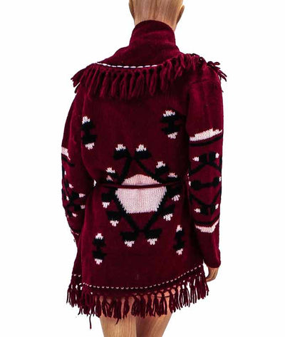 LoveShackFancy Clothing Medium Fringe Belted Sweater