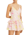 LoveShackFancy Clothing XS Fabienne Ruffled Floral Mini Dress