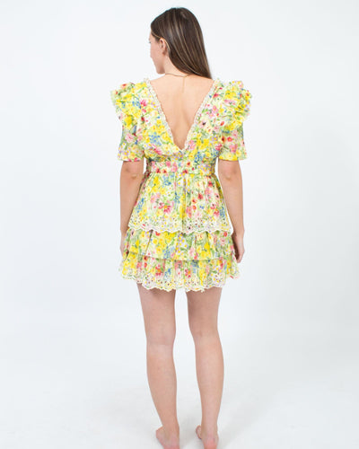 LoveShackFancy Clothing XS Floral Mini Dress
