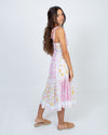 LoveShackFancy Clothing XS | US 0 Floral Patchwork Midi Dress
