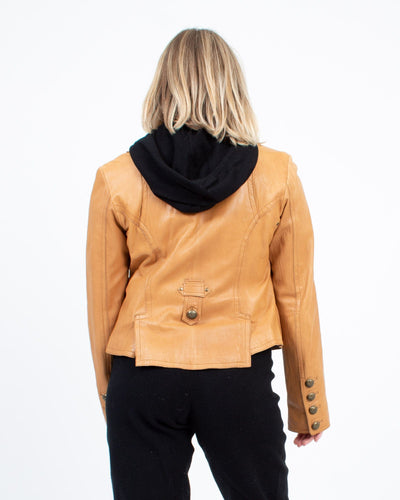 Mackage Clothing Large Distressed Leather Jacket