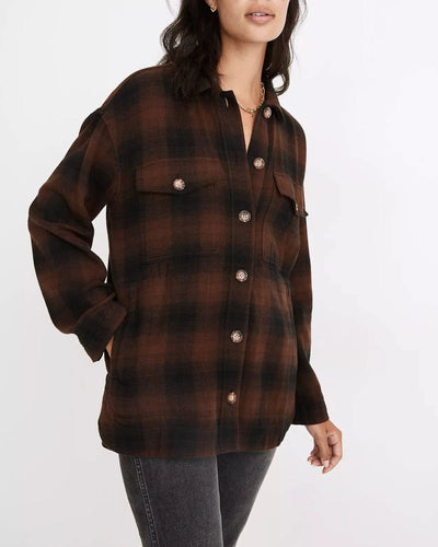 Madewell Clothing Medium Flannel Shirt Jacket