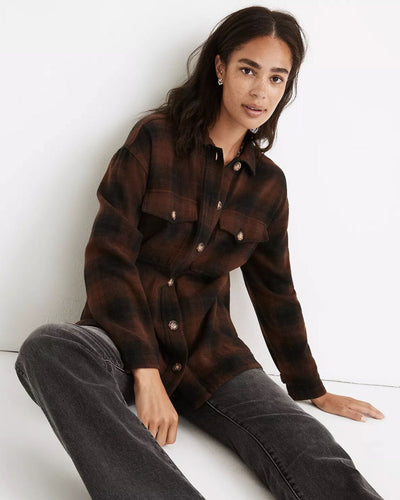 Madewell Clothing Medium Flannel Shirt Jacket