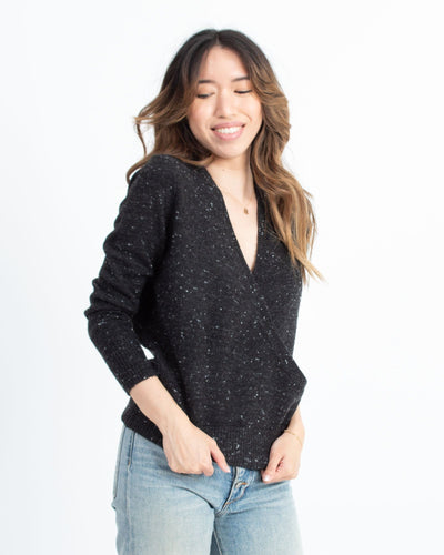 Madewell Clothing Small Faux Wrap Sweater