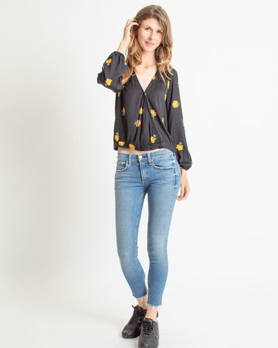 Madewell Clothing XS Floral Overlap Top