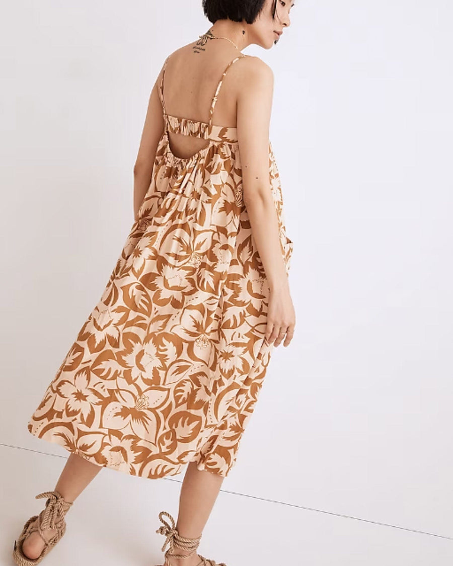 Madewell Clothing XXS "Linen-Blend Cami Midi Dress"