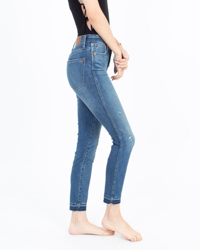 Madewell Clothing XXS | US 23 High-Rise Frayed Skinny Jeans