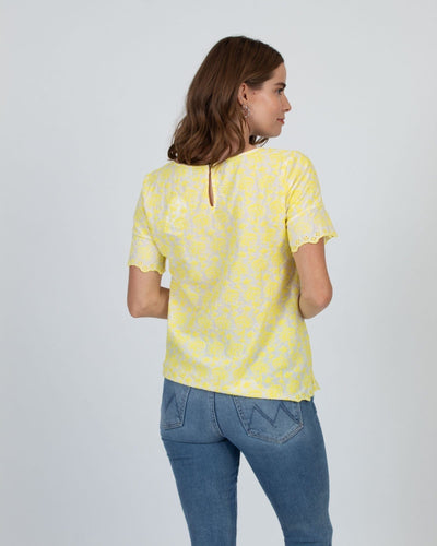 Maison Scotch Clothing Small | US 3 Yellow Embroidered Blouse