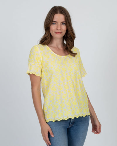 Maison Scotch Clothing Small | US 3 Yellow Embroidered Blouse
