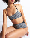 Malia Mills Clothing XS Gingham/Black High Waisted Swimwear Two-Piece Set