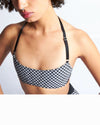 Malia Mills Clothing XS Gingham/Black High Waisted Swimwear Two-Piece Set