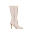 Manolo Blahnik Shoes Large | US 10.5 I IT 40.5 Bone Mid-Calf Leather High-Heel Boots