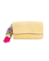 Mar Y Sol Bags One Size Crocheted Raffia Clutch