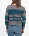 Margaret O'Leary Clothing Small Striped Distressed Sweater