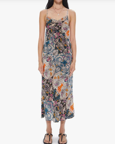 Mariacher Clothing XS "Isabel Slip Dress" in Besalu Blue Print