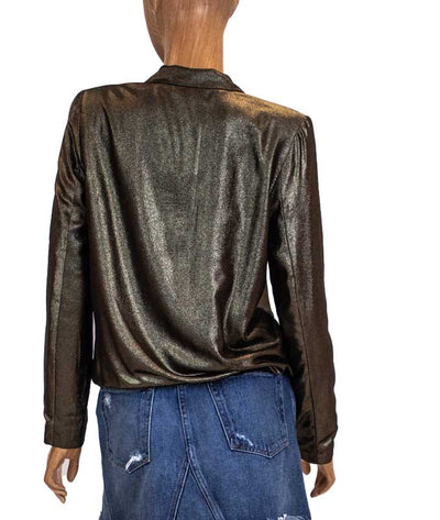 Marled by Olivia Culpo Clothing Small "Surplice" Peak Lapel Crossover Top