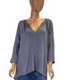 Michael Stars Clothing Large High Low Long Sleeve Blouse