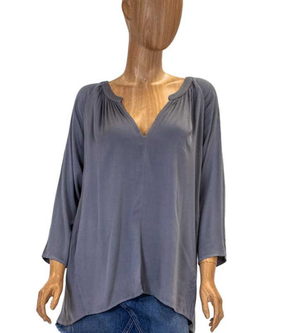 Michael Stars Clothing Large High Low Long Sleeve Blouse
