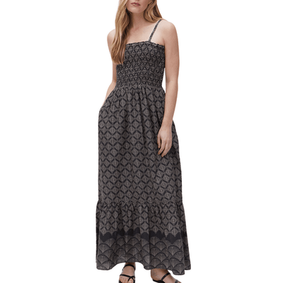 Michael Stars Clothing Small Alejandra Smocked Maxi Dress