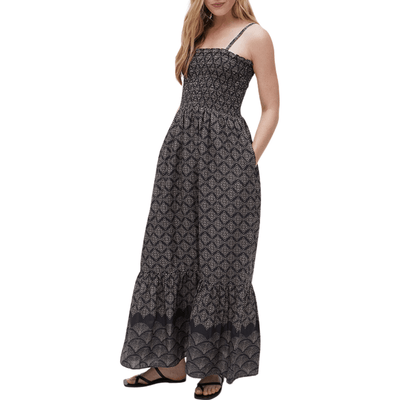 Michael Stars Clothing Small Alejandra Smocked Maxi Dress